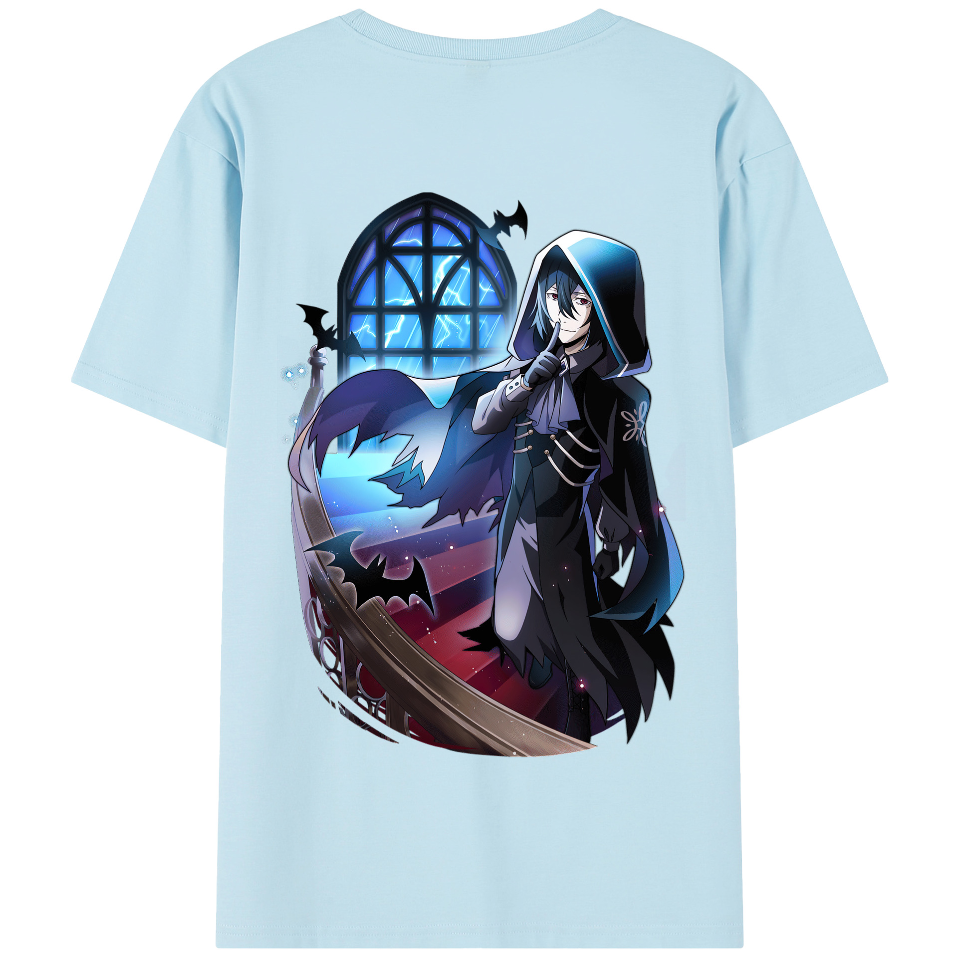 （画像用） 文豪ストレイドッグス Bungo Stray Dogs 綿100％半袖Tシャツ（背面プリント）
